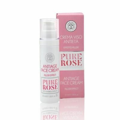 Erbario Toscano Pure Rose Anti-Aging Face Cream 50ml - Hydrating & Wrinkle-Reducing Facial Moisturizer for Women - Perfect for Daily Skincare Routine & Night Care
