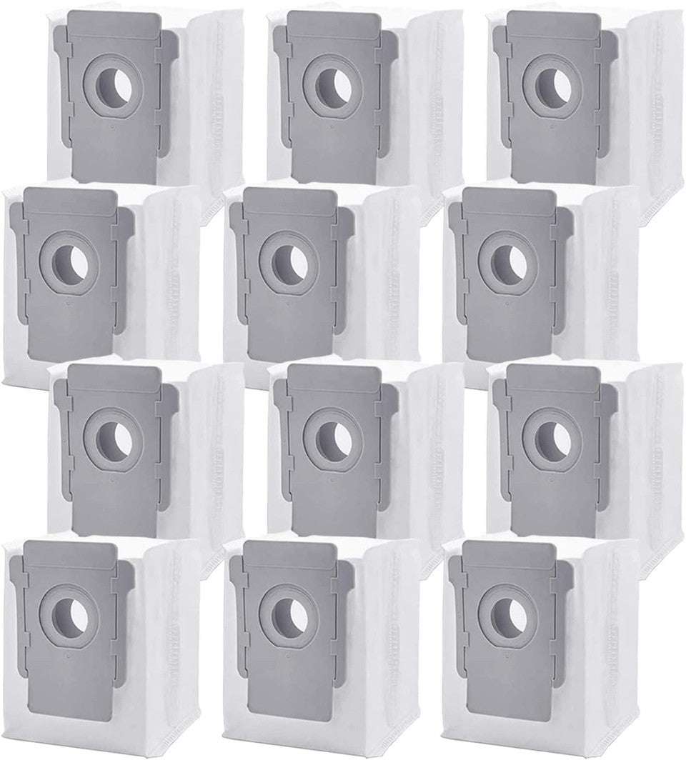 12 Pack Vacuum Bags for iRobot Roomba i3+/i7+/s9+/j7+ Robot Vacuums | Compatible Replacement Dust Bags | Perfect for Pet Hair, Allergies & Deep Cleaning