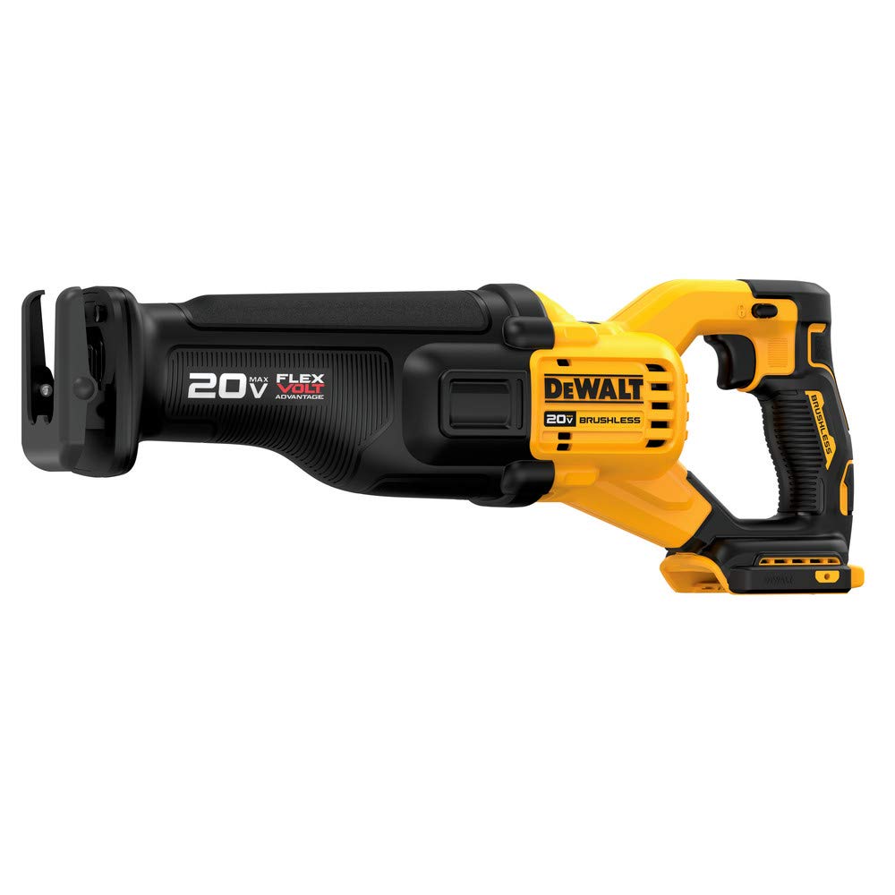 DEWALT 20V MAX FLEXVOLT Cordless Reciprocating Saw with Brushless Motor - Powerful Cutting Tool for Construction, Demolition, and Woodworking Projects
