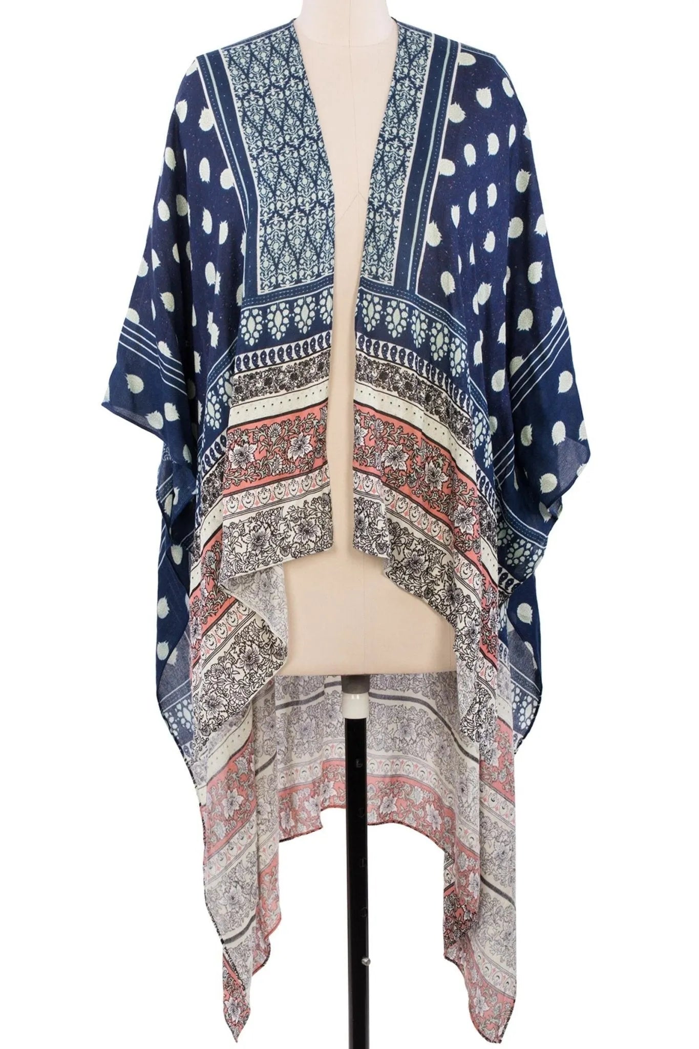 Stylish Tropical Print Kimono Cover Up - Lightweight Beachwear for Women - Perfect for Poolside, Vacation & Summer Outfits