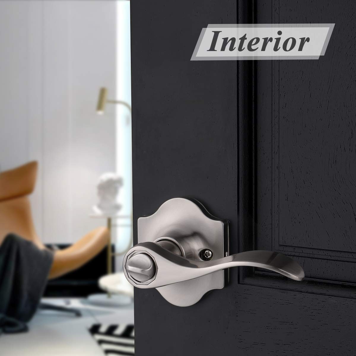 Probrico Keyed Door Lock Set - 2 Pack, Brushed Nickel for Home Security