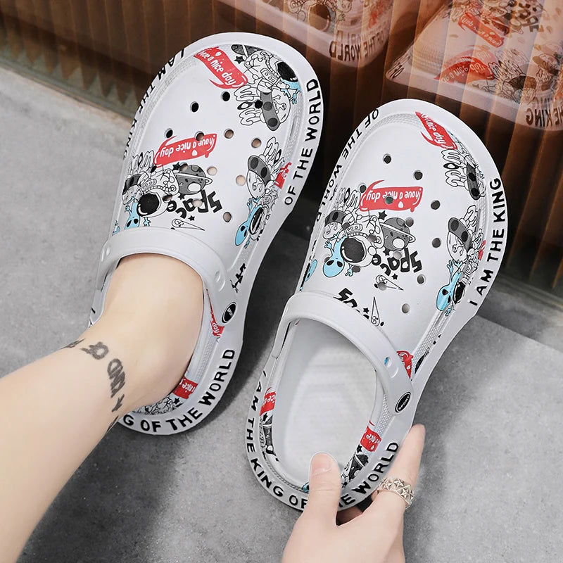 2024 Summer New Men's Outdoor Garden Clogs - Comfortable Casual Shoes & Luxury Sandals for Home, Beach, and Travel - Soft Slippers Sizes 39-45 | Perfect for Relaxation, Lounging, and Light Walking