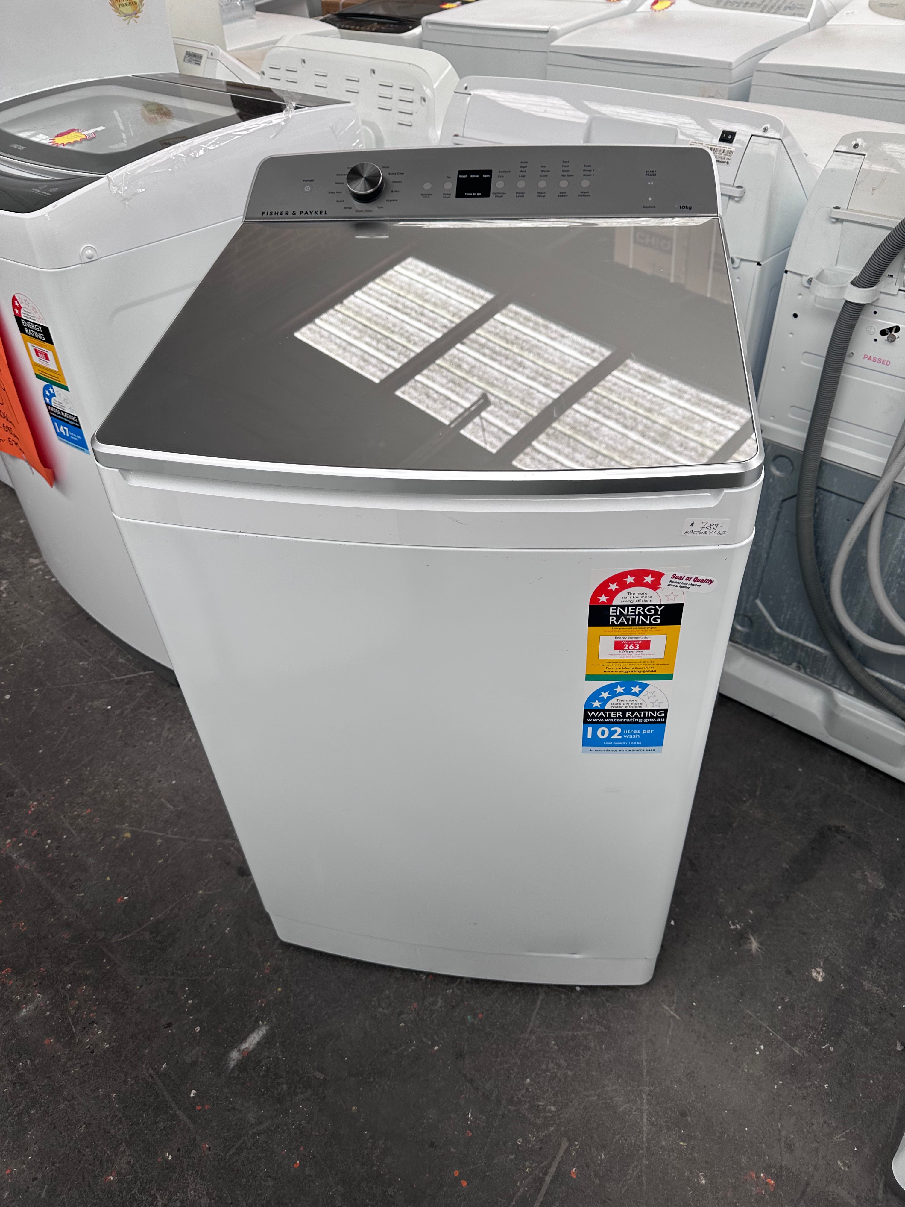 Fisher & Paykel 10kg Series 5 WL1064G1 Top Load Washing Machine [Factory Second] - Best Value for Large Laundry Loads | Perfect for Families & Heavy-Duty Cleaning