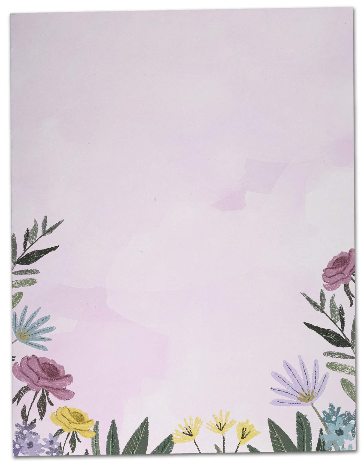 60 Sheets Lovely Floral Stationery Paper - Beautiful Flower Design Writing Paper for Letters, Journals, Scrapbooking & DIY Crafts