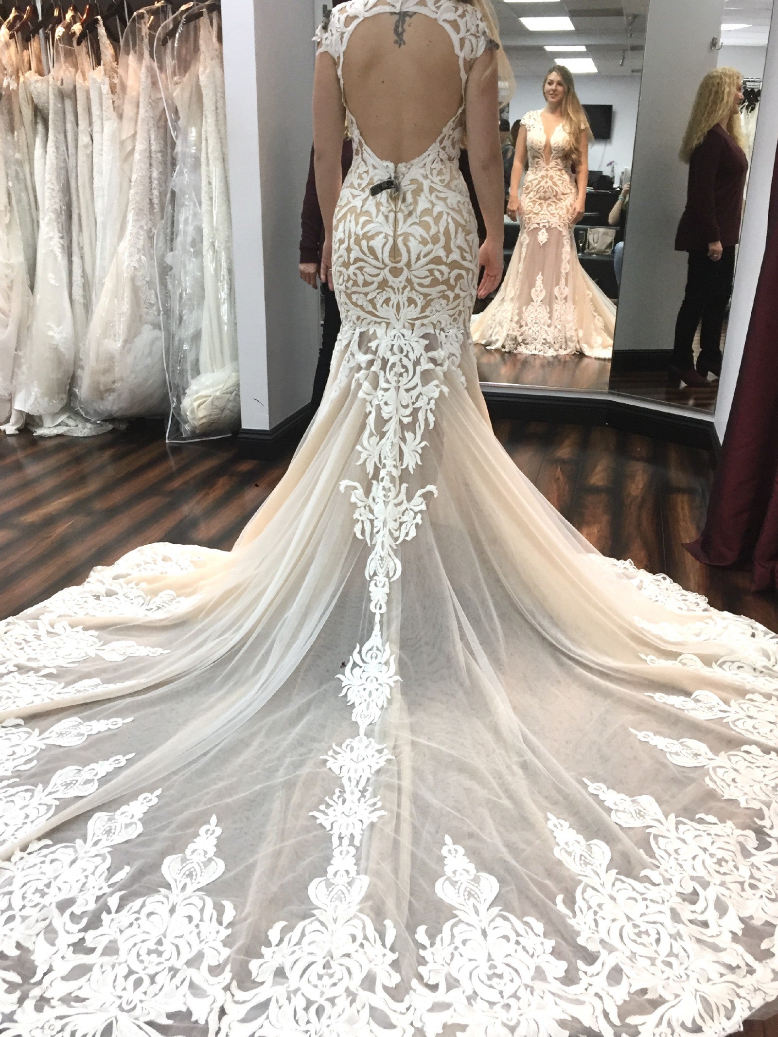 Calla Blanche Lydia 16130 Sample Wedding Gown - Elegant Lace Bridal Dress for Brides, Formal Occasions & Special Events