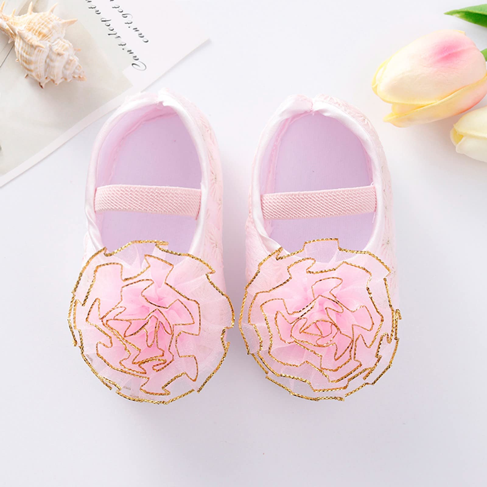 **Cute Soft Baby Wrestling Shoes for 10-Year-Old Girls - Princess Toddler Shoes with Floral Design & Non-Slip Sole - Perfect for Playtime, Sports & Casual Wear**
