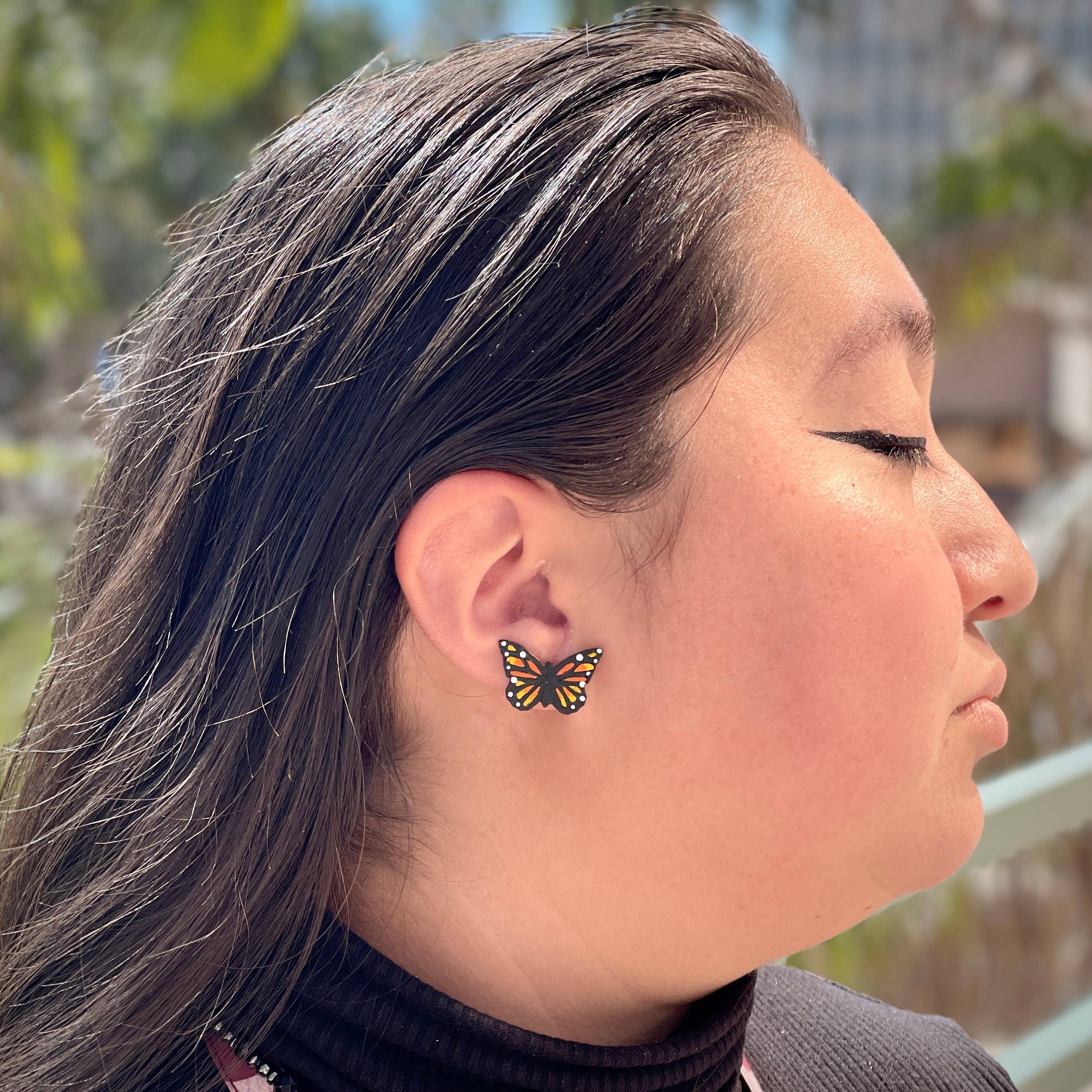 Monarch Butterfly Earrings for Women - Elegant Gold Plated Dainty Jewelry - Perfect for Parties, Weddings & Everyday Wear