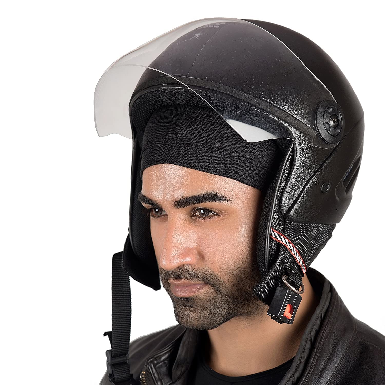 ZaySoo Men's Skull Cap Helmet Liner & Hard Hat Accessory - Sun Protection, Moisture Wicking, Comfort Fit (Black) - Ideal for Construction, Outdoor Work & Sports Activities