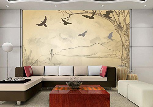 Silhouettes of Birds Flying