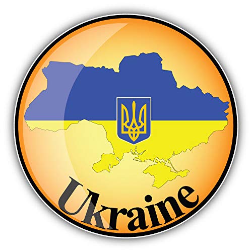 Ukraine Flag Vinyl Decal Sticker - Waterproof Car Bumper Sticker 5 Inch - Patriotic Decal for Cars, Laptops, Windows - Show Your Support for Ukraine