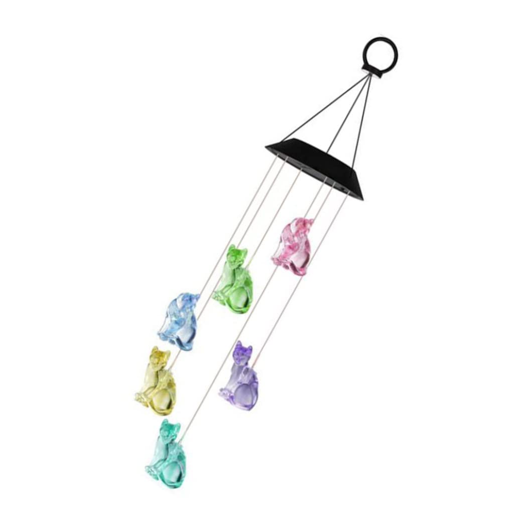 Eioflia Solar Powered LED Wind Chime Lamp - Color Changing Waterproof Outdoor Garden Lights for Christmas & Holiday Decorations | Perfect for Pathways, Patios, and Backyard Ambiance