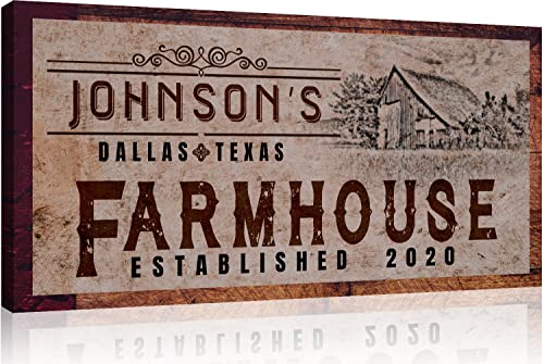 Personalized Rustic Canvas - Old Wood with Border