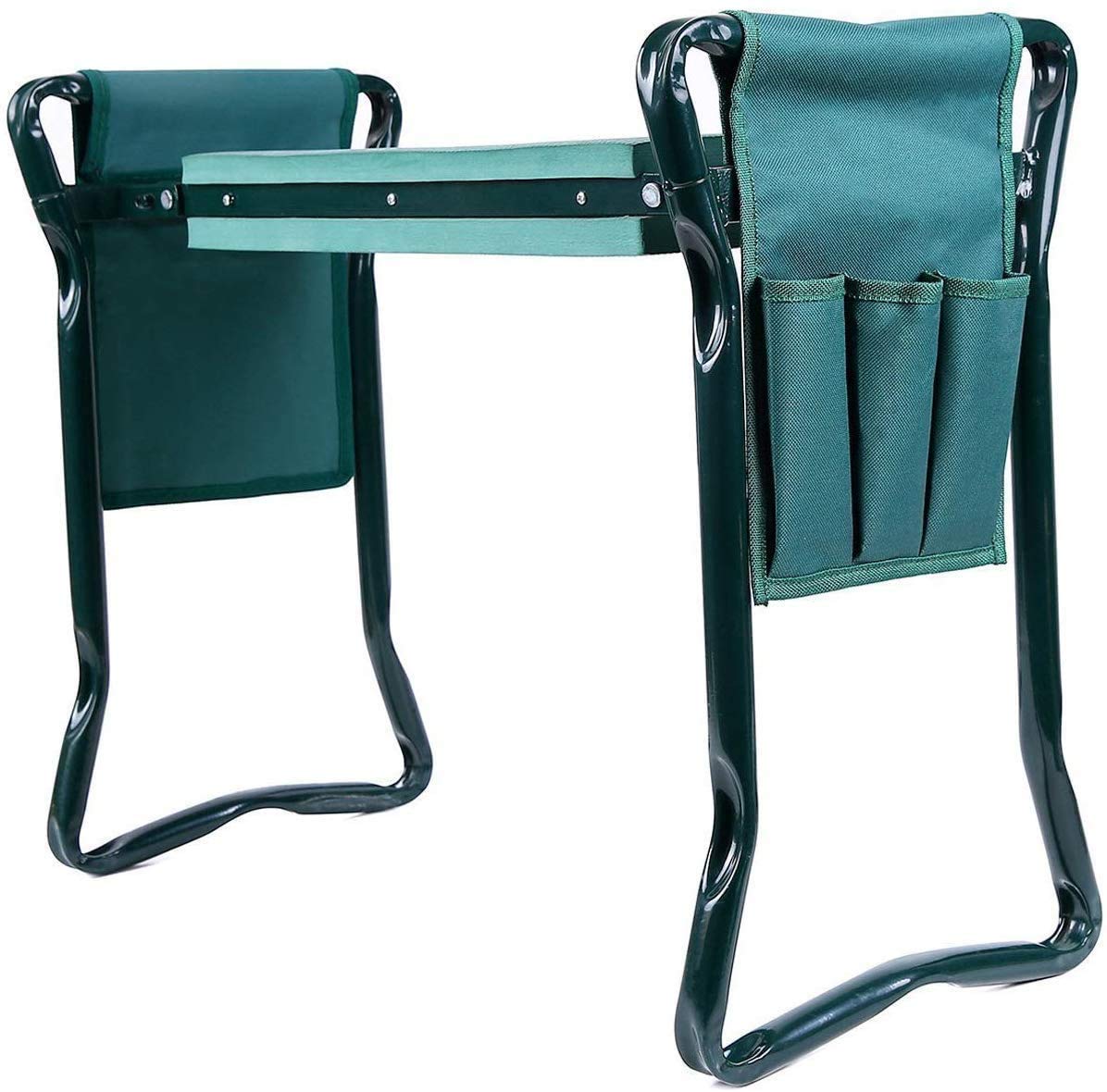 **AIVYNA Foldable Garden Kneeler and Seat with 2 Bonus Tool Pouches - Portable Outdoor Gardening Stool for Seniors & Women - Perfect for Planting, Weeding & Landscaping**