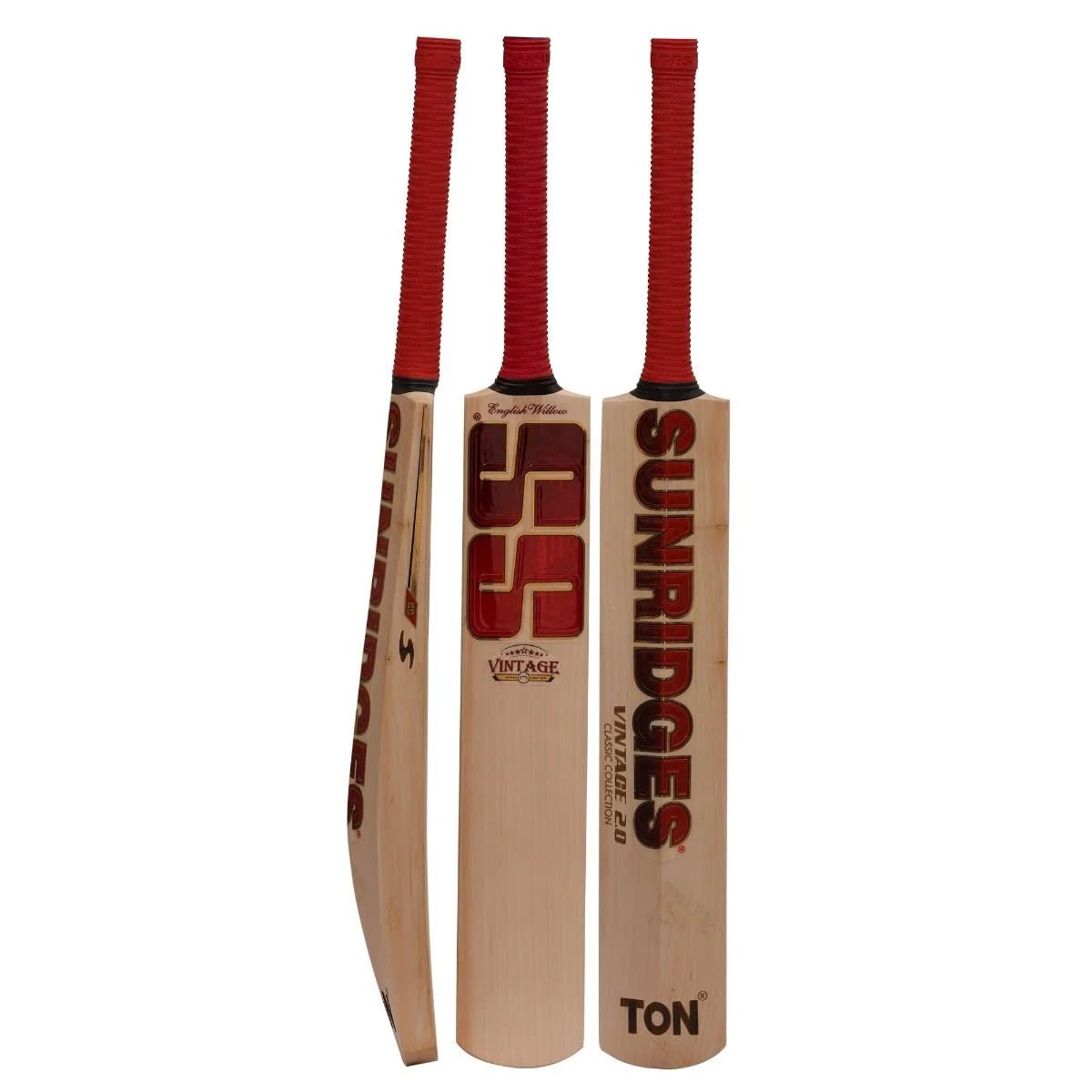 Premium SS Vintage 2.0 English Willow Cricket Bat - Professional Grade for Tournament Play - Perfect for Cricket Matches, Training & Backyard Practice