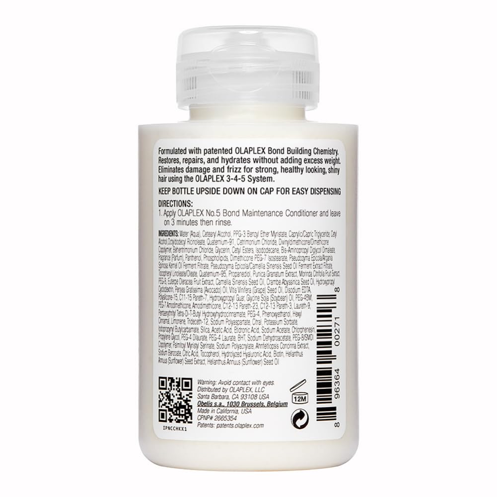 Olaplex No. 5 Bond Maintenance Conditioner - 100ml | Repair & Strengthen Damaged Hair | For Color-Treated, Bleached & Chemically Processed Hair | Daily Use & Salon Quality Hair Care