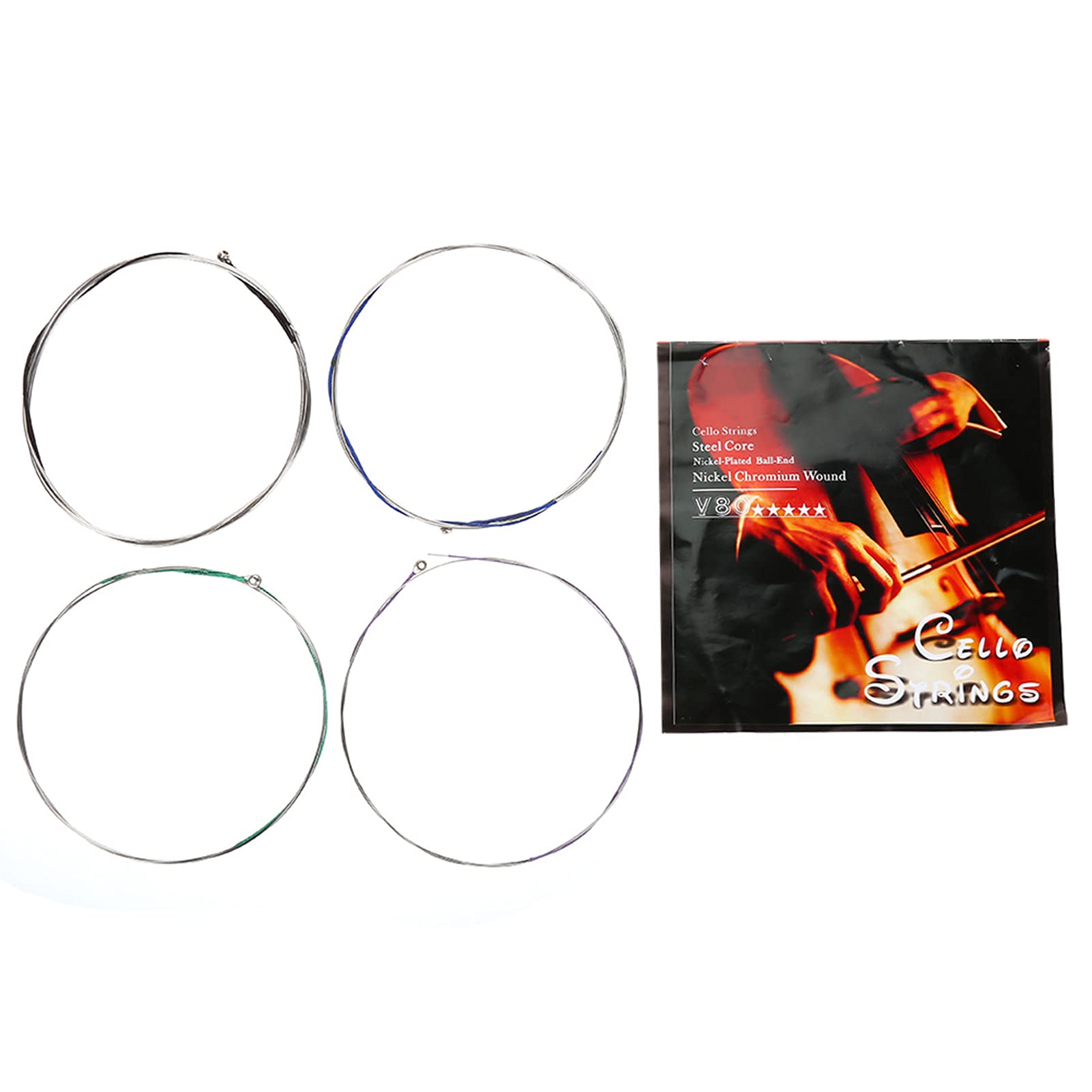 Premium Steel Cello Strings Set - Professional Grade Cello Accessories for Enhanced Performance & Durability | Ideal for Concerts, Orchestras & Music Practice