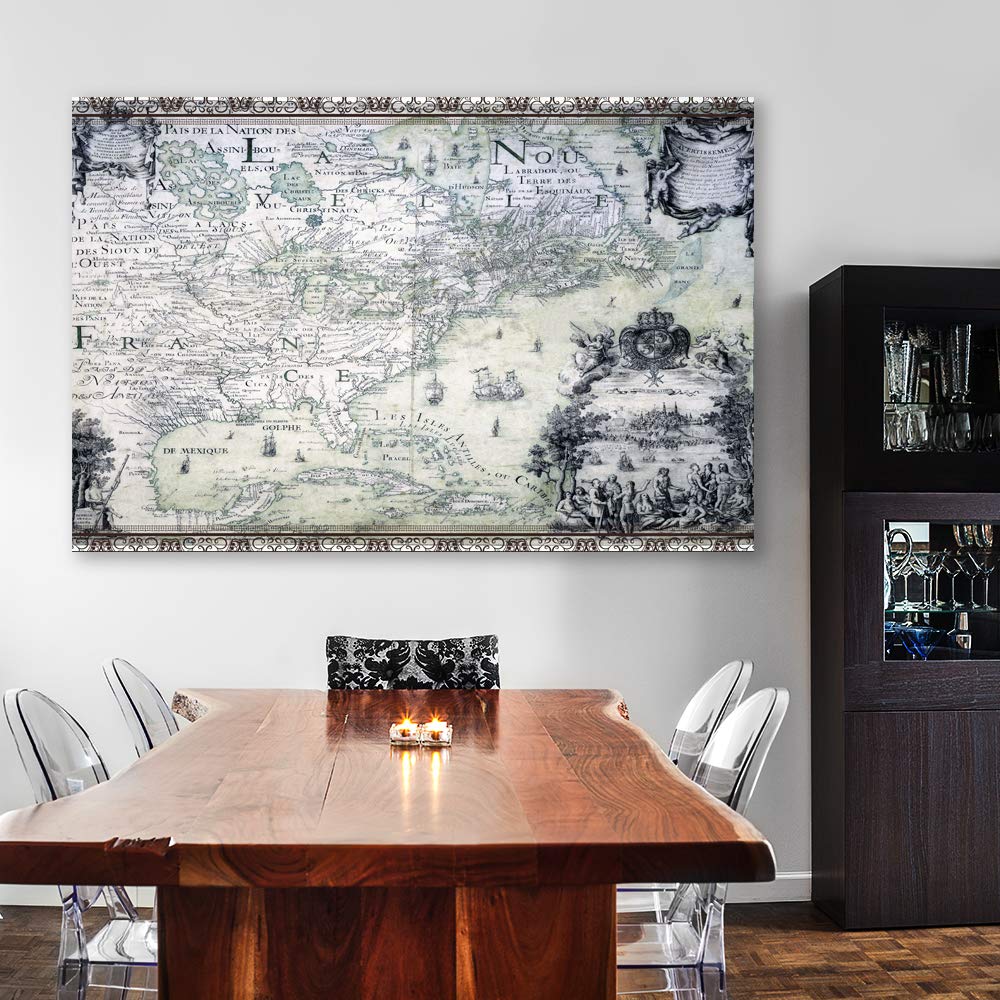 Wall26 Canvas Wall Art - World Maps Pictures for Home Decor, Bedroom & Living Room Paintings, Framed Canvas Prints, 12x18 inches, Perfect for Office, Dorm, or Gift Giving
