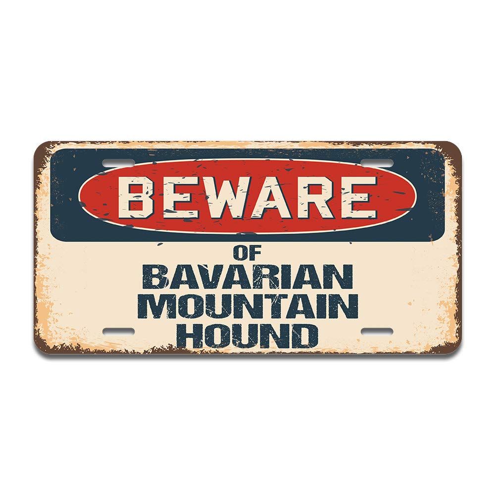 SignMission Beware of Bavarian Mountain Hound Aluminum License Plate - 12