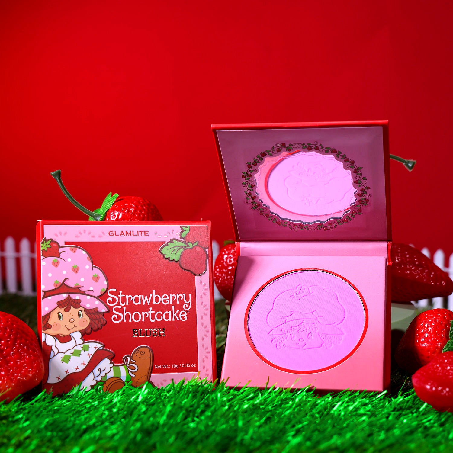 Glamlite x Strawberry Shortcake Blush Palette - Sweet & Shimmering Cheek Color for a Flawless Makeup Look | Perfect for Everyday Wear, Date Night & Special Occasions