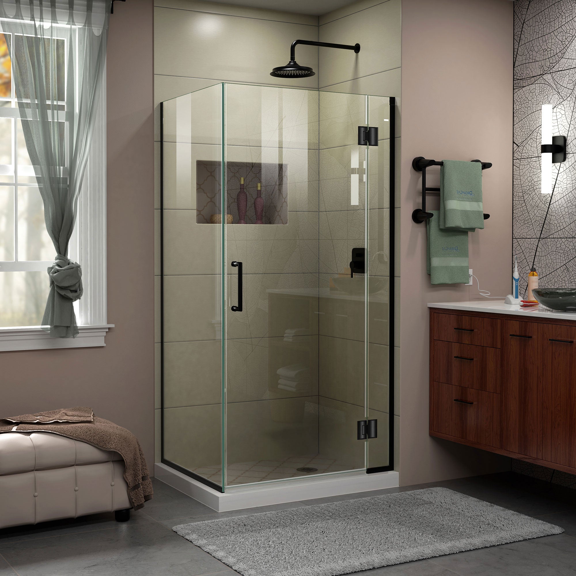 DreamLine Unidoor X Frameless Hinged Shower Enclosure 33.38