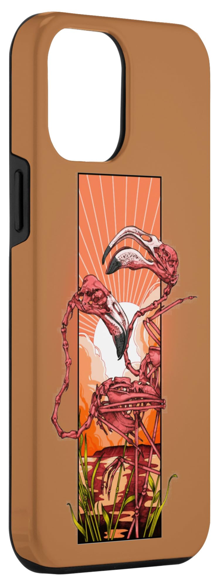 iPhone 12 Pro Max Case - Cute Zombie Flamingo Skeleton Design | Shockproof Protective Cover for Women & Men | Perfect for Halloween, Cosplay & Daily Use