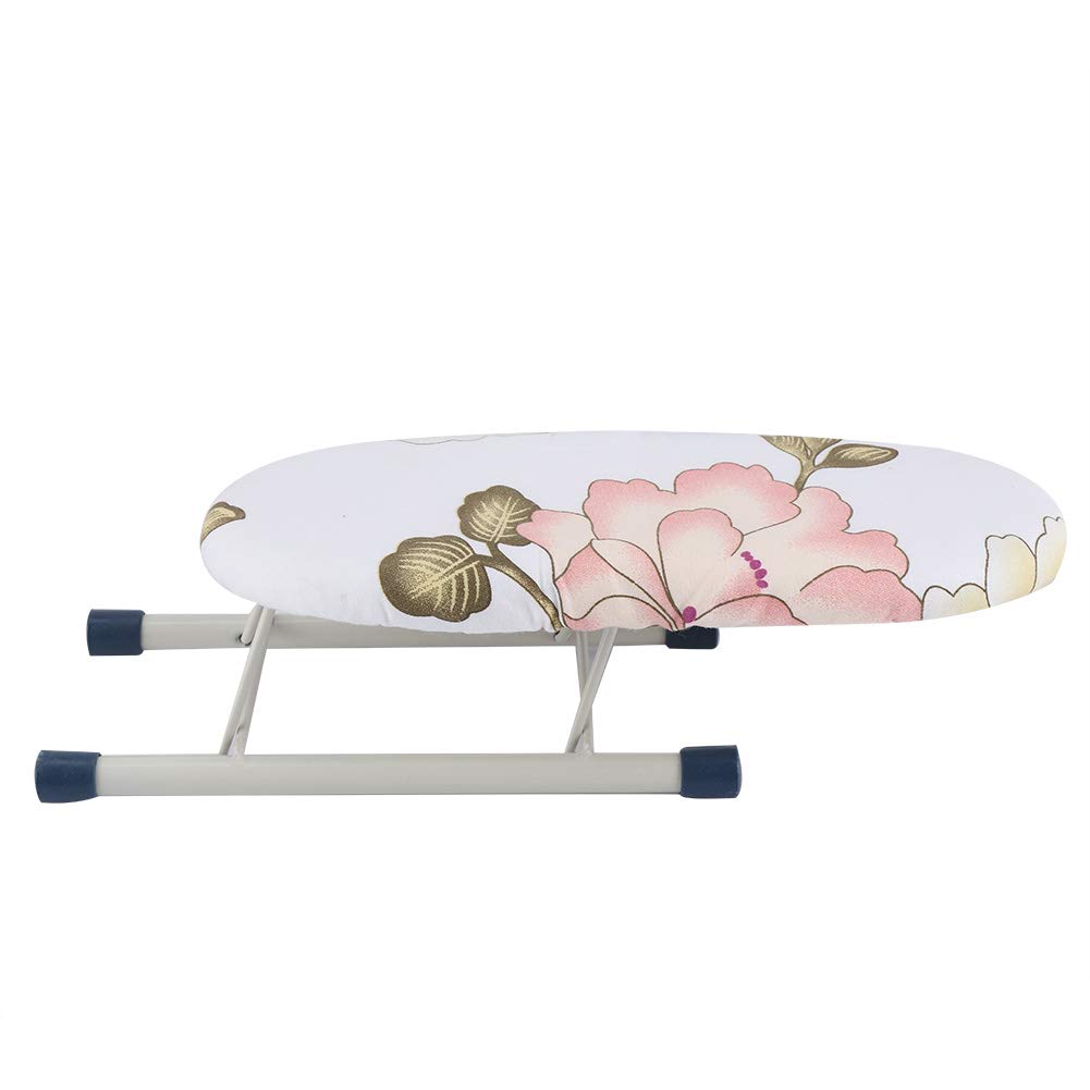 Fdit Foldable Mini Ironing Board for Home & Travel - Compact Space-Saving Design for Sleeves, Cuffs & Collars (Peony Pattern) | Perfect for Small Spaces, Apartments & On-the-Go Ironing Needs