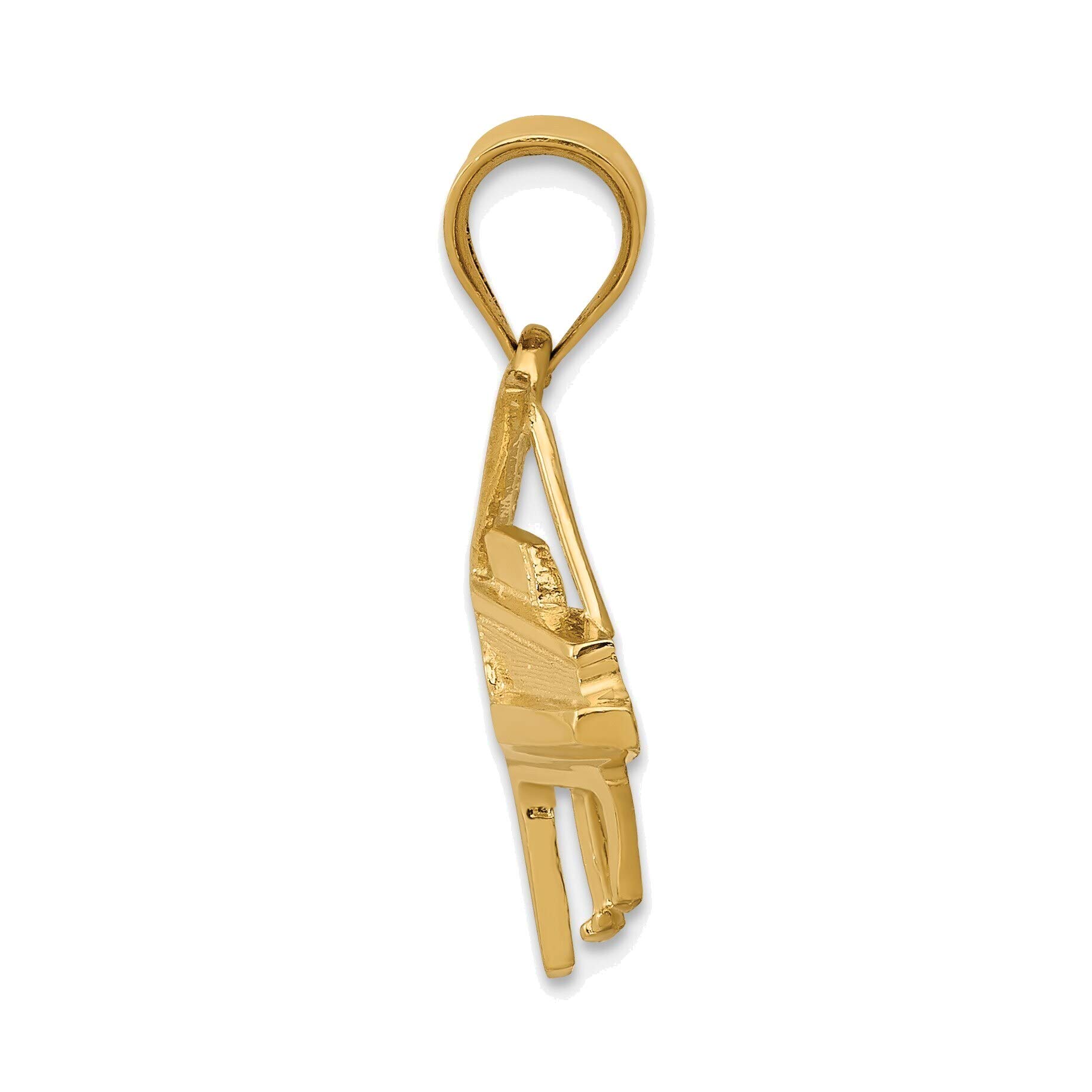 14K Yellow Gold Piano Charm Jewelry - Perfect for Music Lovers Gifts