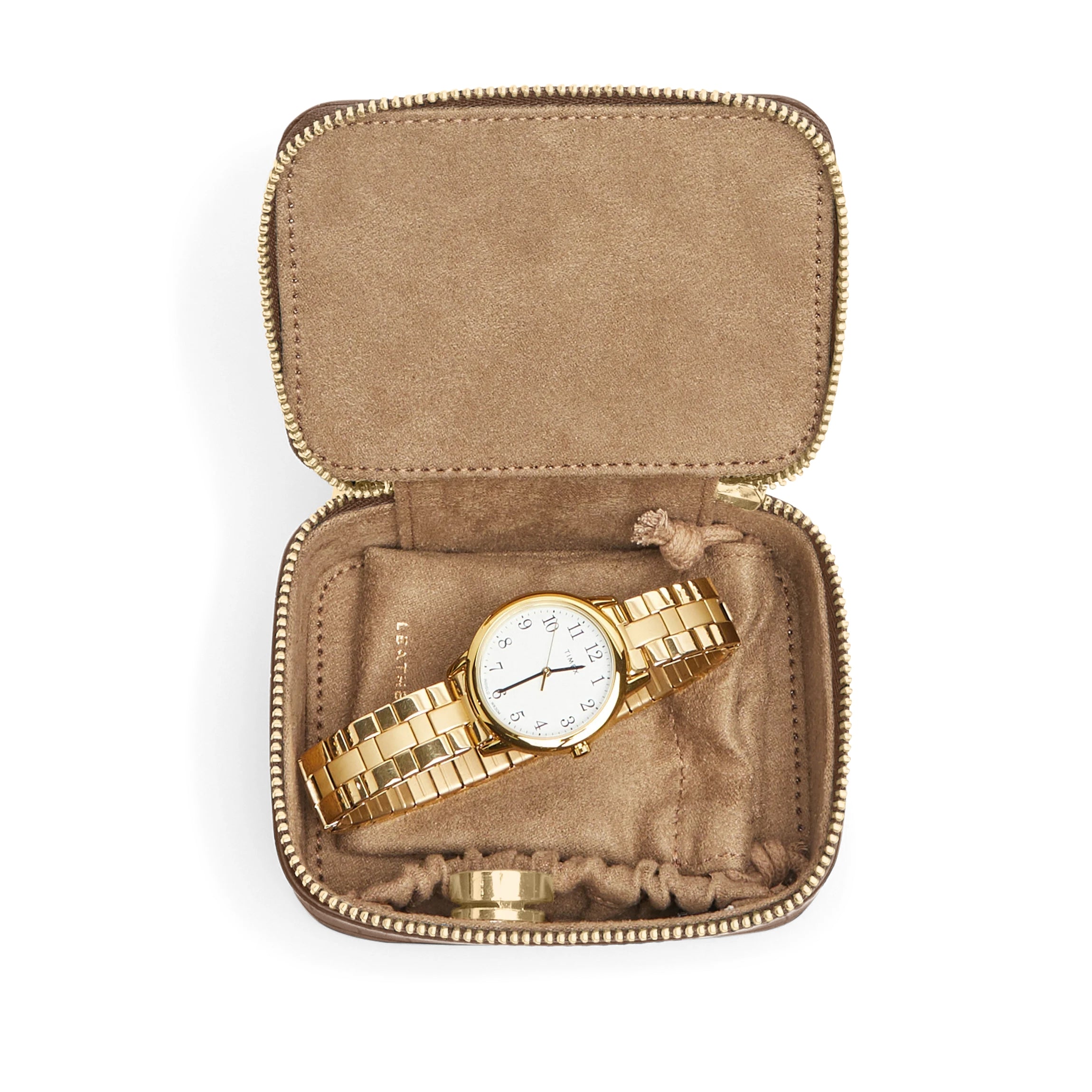 Elegant Small Jewelry Ring Box - Cocoa Crocodile Leather Gift Box for Engagement Rings, Wedding Bands & Fine Jewelry Storage | Perfect for Proposals, Anniversaries & Special Occasions
