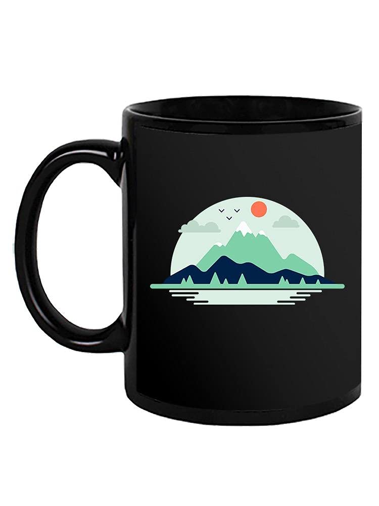 Smartprints Mountain Landscape Ceramic Coffee Mug - 11oz Unisex Travel Mug for Hot & Cold Drinks - Perfect for Camping, Office, or Home Use