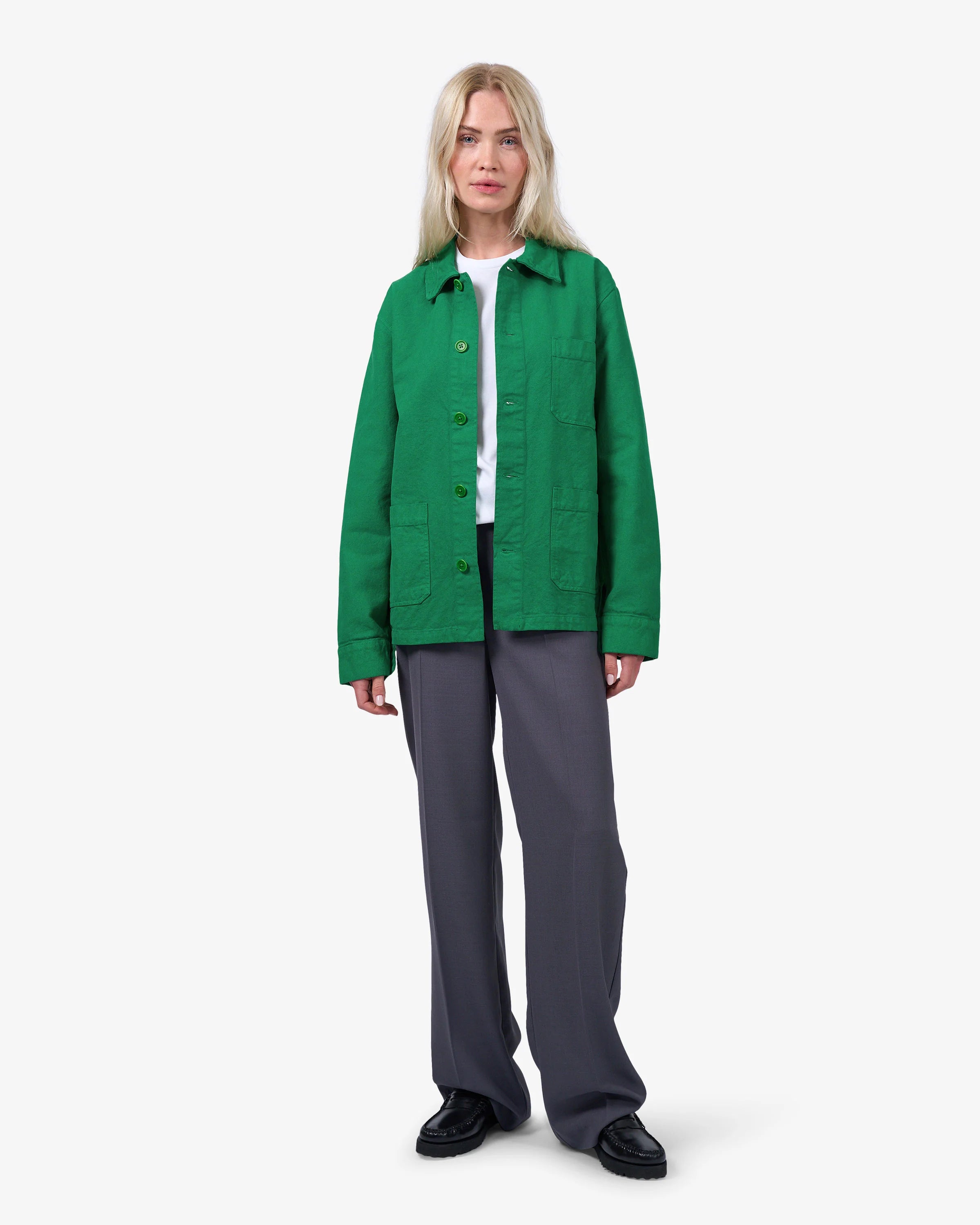 Organic Workwear Jacket for Women - Soft Yellow Waterproof Windbreaker - Perfect for Outdoor Jobs, Hiking & Casual Wear