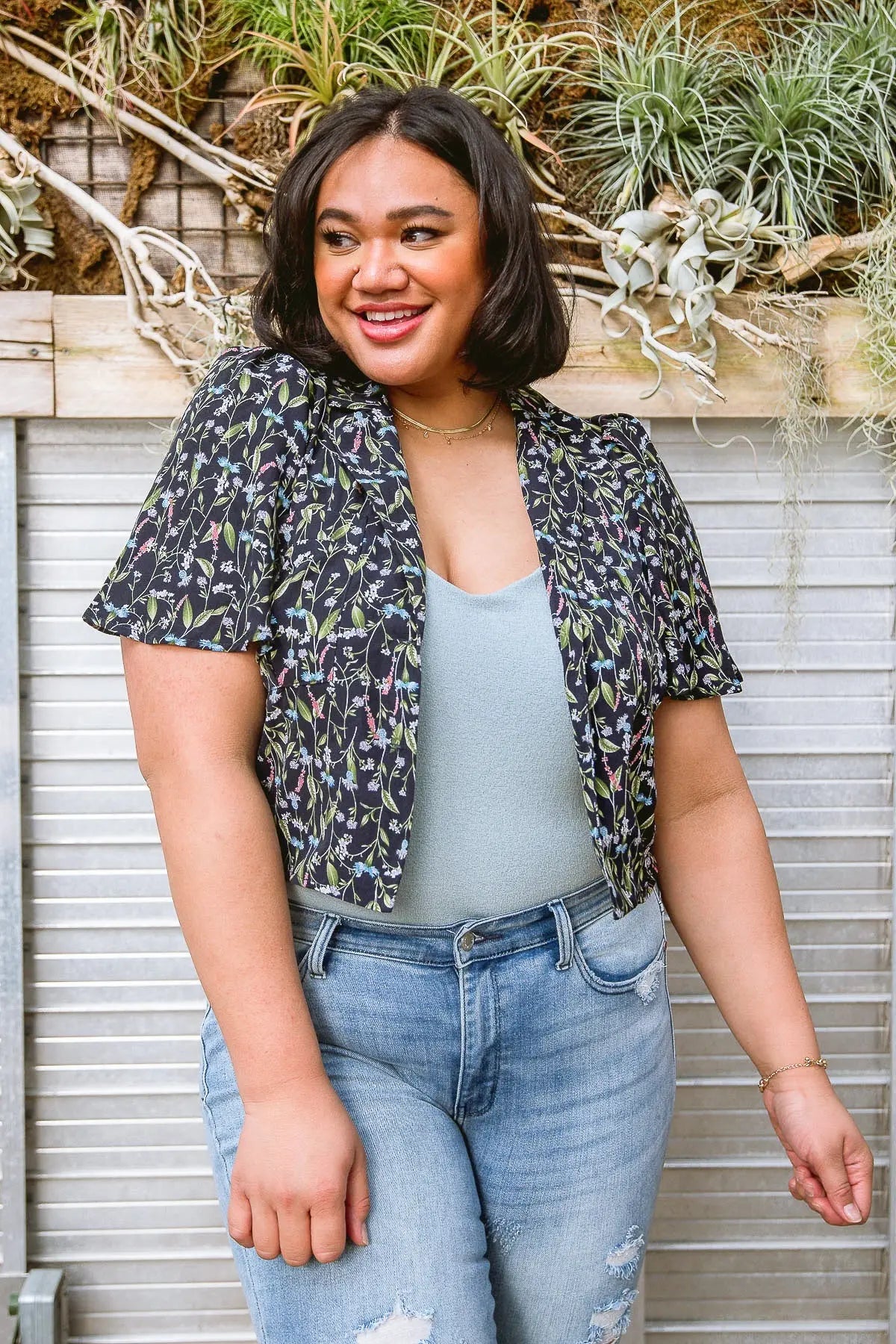 Premium Day Lily Top - Women's Floral Print Blouse for Casual & Summer Wear | Perfect for Outings, Dates, and Office Outfits