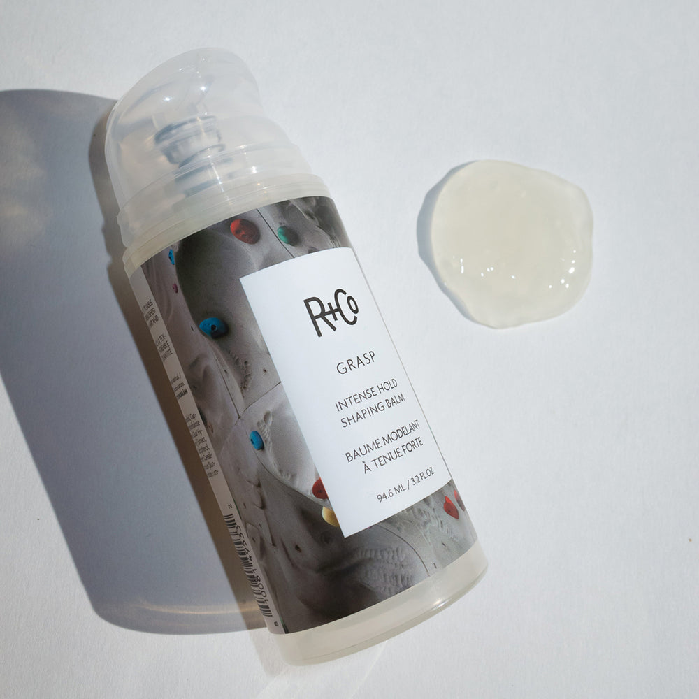 R+Co Grasp Intense Hold Shaping Balm for Men & Women - Strong Styling Wax for Textured Hair & Defined Looks - Perfect for Pompadours, Quiffs & Everyday Hairstyles