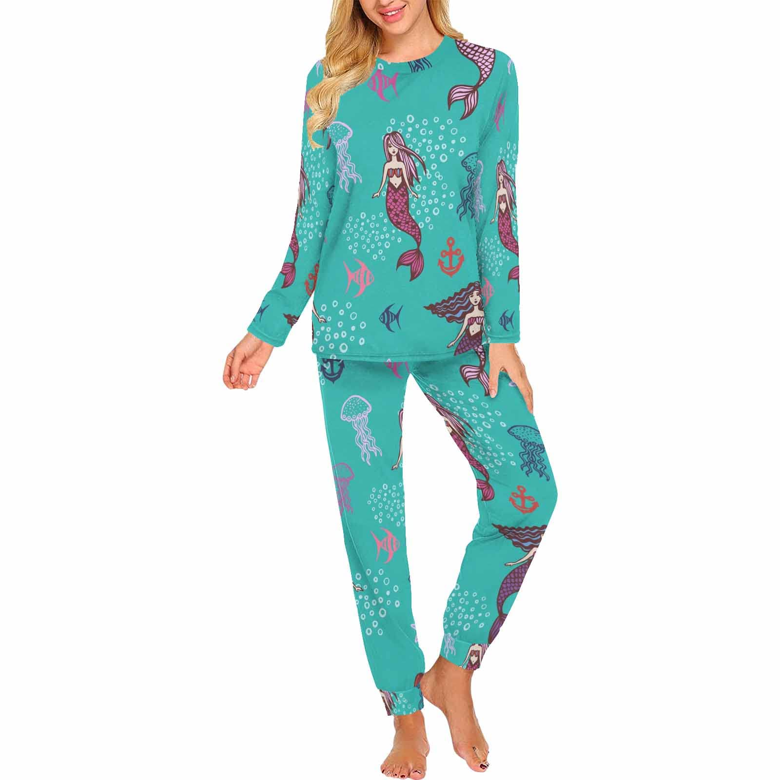 InterestPrint Pizza Print Women's 2-Piece Sleepwear Lounge Set - Soft Sweatshirt & Jogger Pajama Set for Women - Cozy Loungewear for Relaxing at Home, Sleepovers & Casual Wear