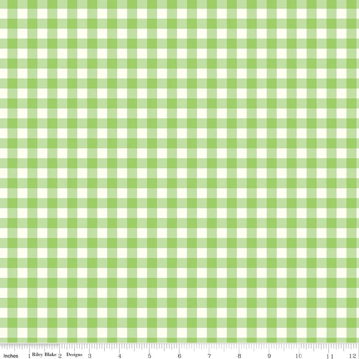 Riley Blake Designs Gingham Cottage C13014 Green Gingham Fabric - Perfect for Quilting, Sewing & DIY Home Decor Projects