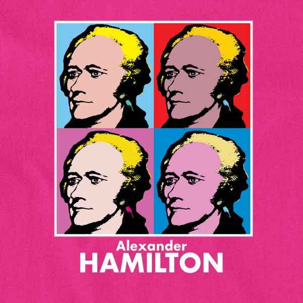 Alexander Hamilton Pop Art Graphic T-Shirt for Kids & Youth - Boys & Girls Unisex Tee - Perfect for School, Parties & Patriotic Events