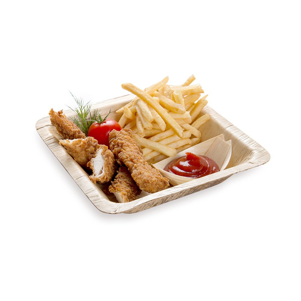 7 Inch x 1.5 Inch Eco-Friendly Bamboo Leaf Plates - 50 Pack Compostable Disposable Dinnerware | Heavy Duty Natural Bamboo Plates for Salads, Parties, Catering & Restaurants | Perfect for Outdoor Events, Picnics & Sustainable Dining