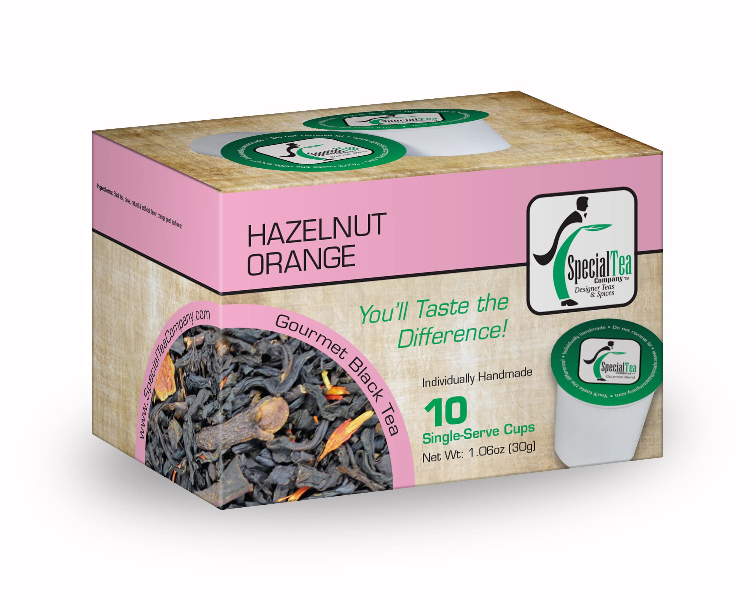 Premium Hazelnut Orange Black Tea Bags - Single Serve for Gourmet Tea Lovers | Perfect for Afternoon Tea, Gifts & Relaxation Moments