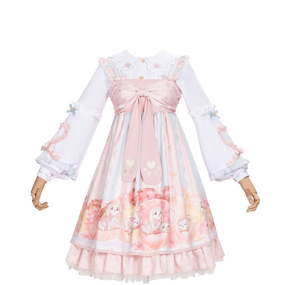 Custom Dog Donut JSK Sweet Bared Cute Lolita Dress for Small Dogs - Pet Costume for Birthday Party, Photo Shoot & Daily Wear