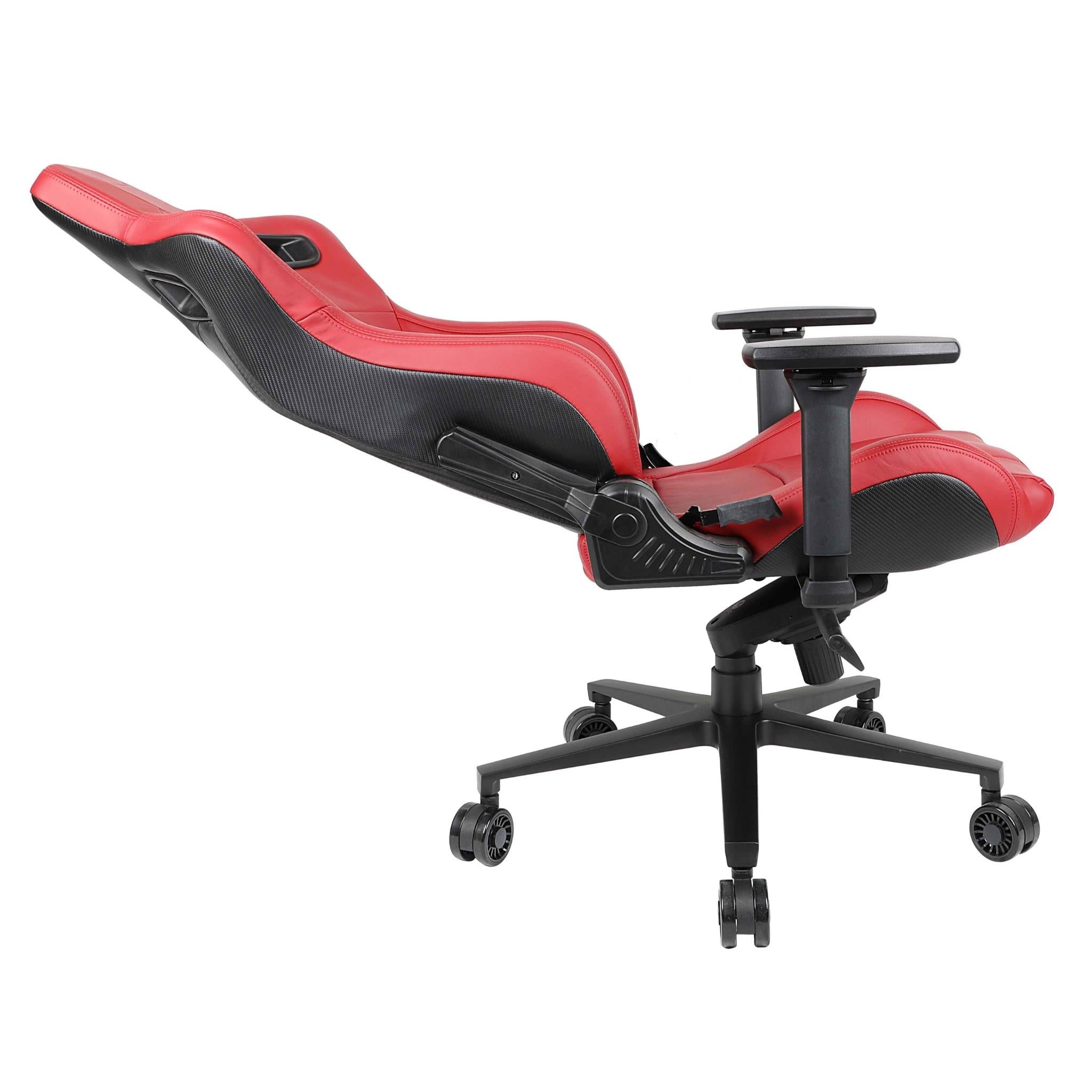 Anda Seat Dracula Napa Leather Gaming Chair - Ergonomic Red Office Chair for PC & Console Gamers - Perfect for Gaming, Streaming & Home Office Setup