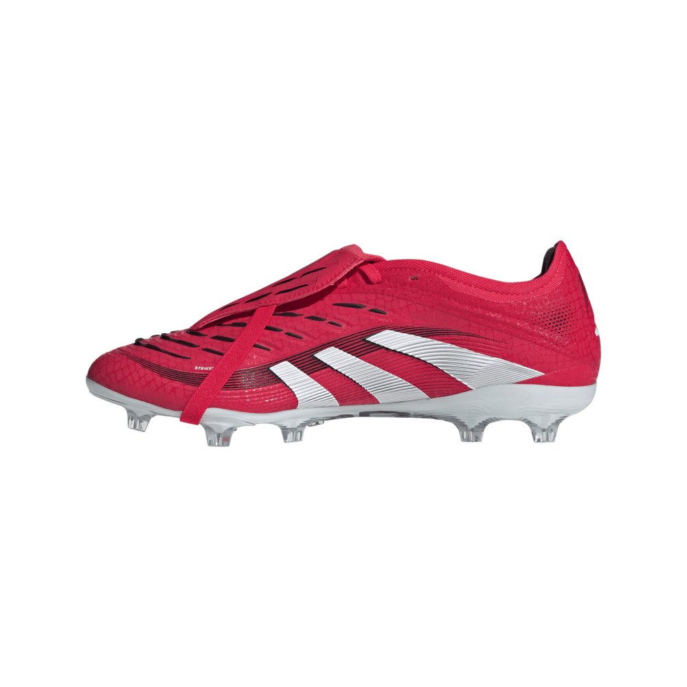 Adidas Predator Pro Fold Over Tongue FG Soccer Cleats for Men - Lucid Red/White/Core Black - Firm Ground Football Shoes for Professional Players & Training Sessions