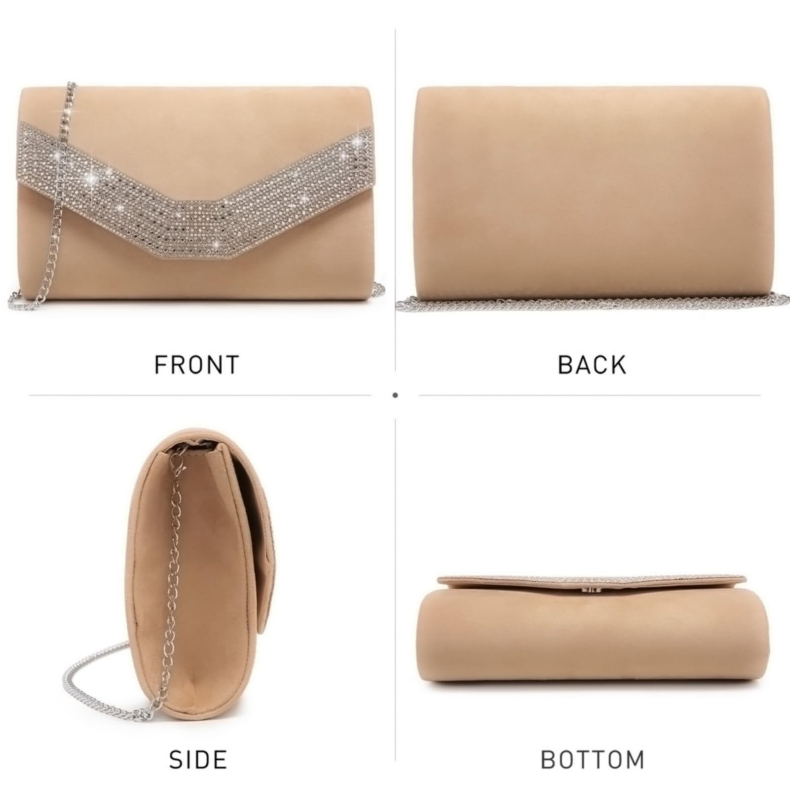 Elegant Women's Evening Bags for Weddings & Formal Parties - Stylish Clutch Purses for Prom, Cocktail Events & Special Occasions - Perfect Accessory for Date Nights, Galas & Black Tie Events