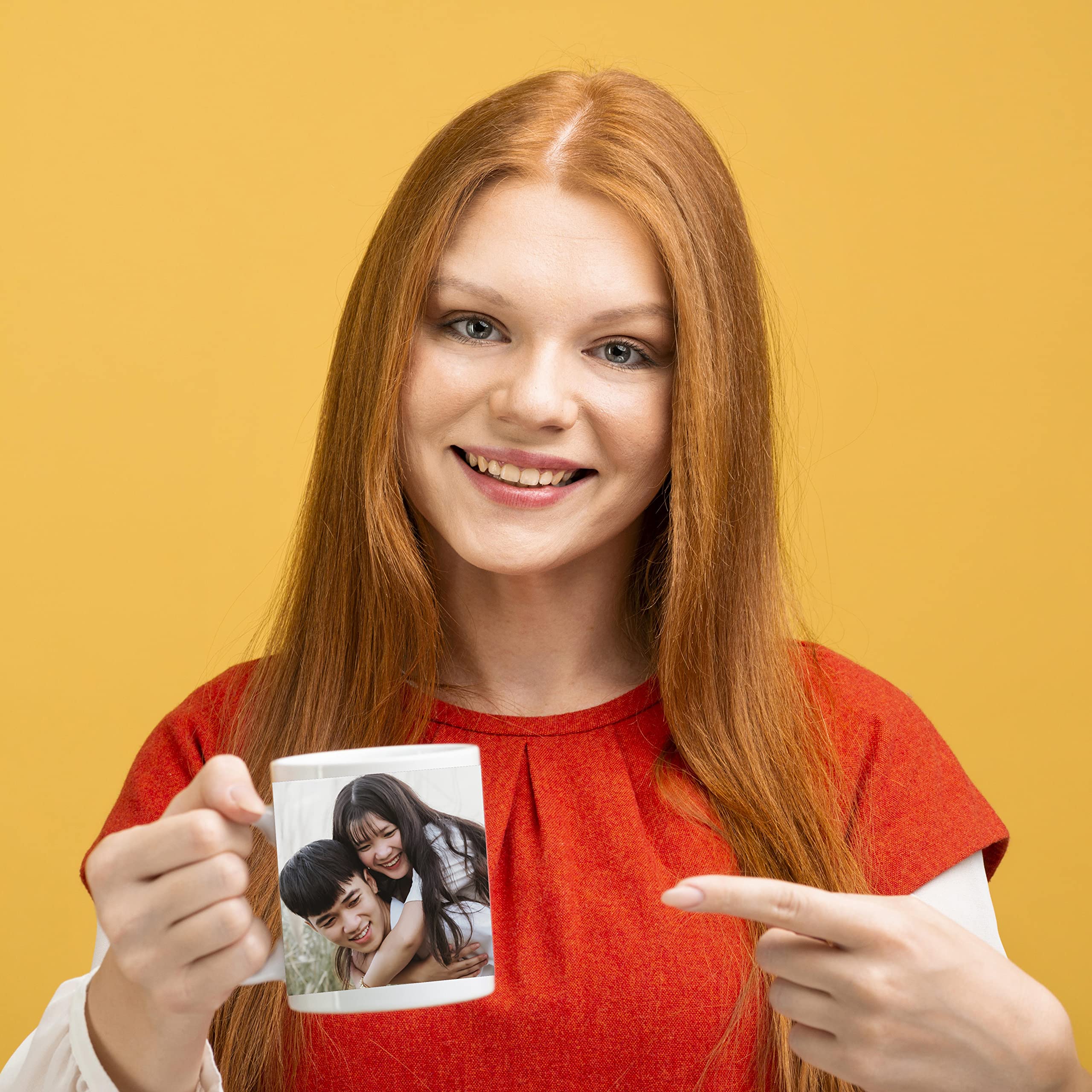 Personalized Photo Coffee Mug - Custom Printed with Image, Logo & Quotes - 11oz (325ml) - Perfect Gift for Birthday, Anniversary, Couples, Sisters & Brothers - Great for Home, Office & Special Occasions