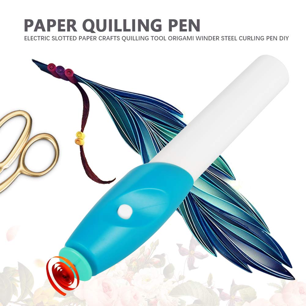 2 in 1 Electric Quilling Pen with Slotted Tool - Automatic Paper Rolling & Curling Machine for DIY Crafts (E11 Model) - Perfect for Card Making, Scrapbooking & Home Decor Projects