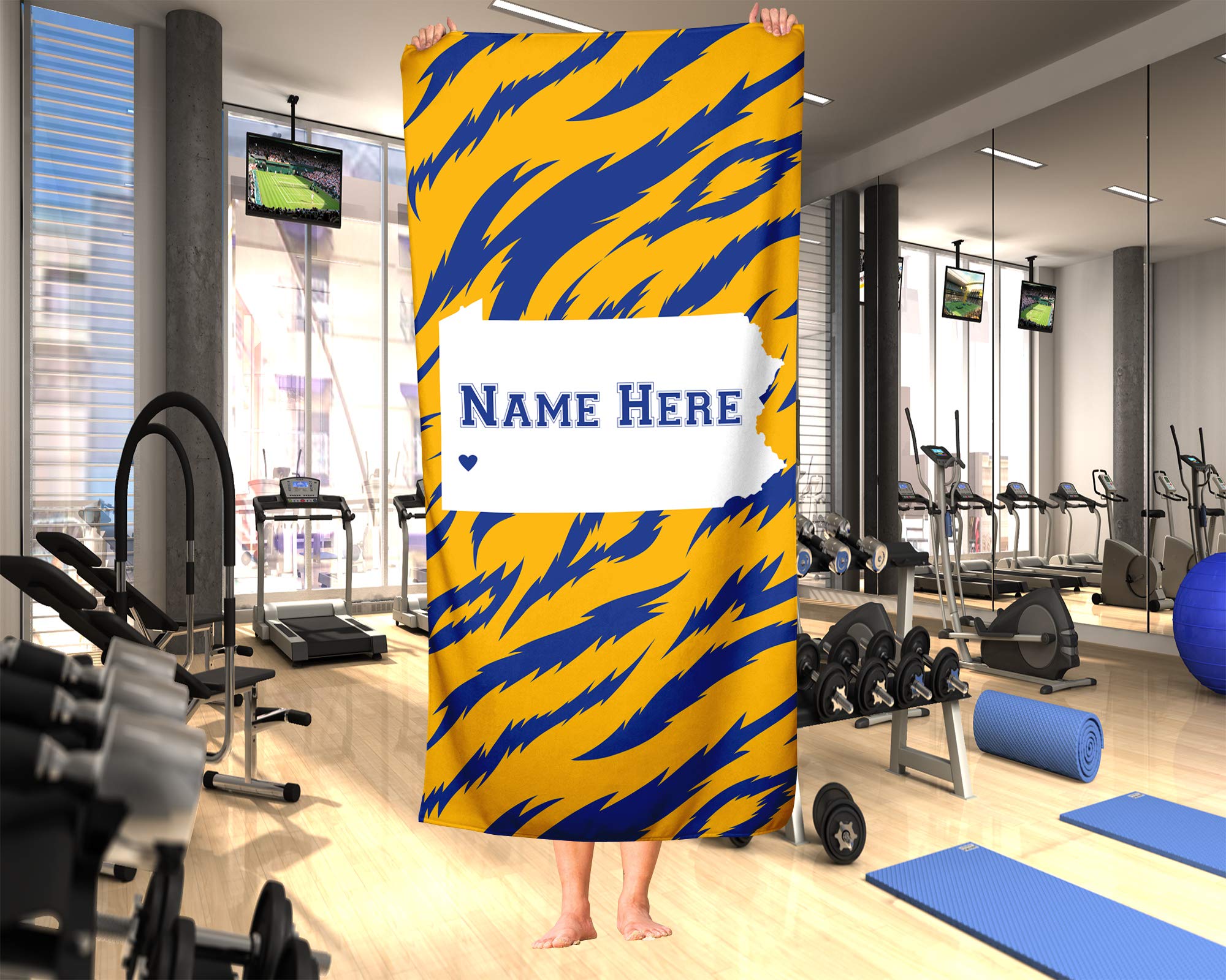 Custom Pittsburgh Pennsylvania State Pride Beach & Bath Towel - Personalized Medium & Large Towels for Adults & Kids - Perfect for College Football, Basketball Fans, Pool Parties & Home Decor