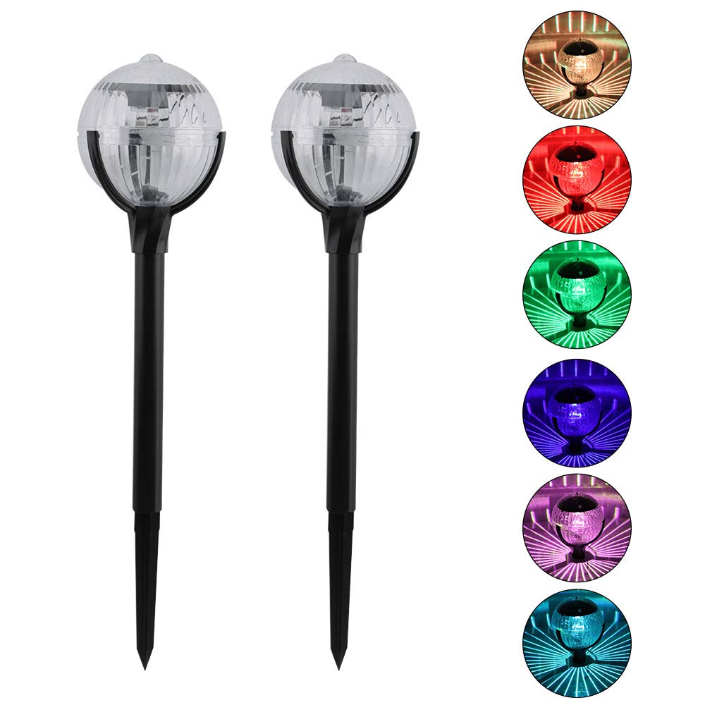 ONEVER Solar Garden Lights Outdoor Waterproof Spherical Lawn Lighting - Decorative Solar Powered LED Lamps for Patio, Pathway, Yard, Driveway, Walkway & Landscape - Perfect for Backyard, Garden Decor & Evening Ambience