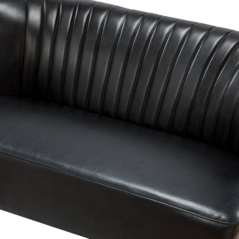 Agnes Vegan Leather Loveseat - Eco-Friendly Faux Leather Sofa for Small Spaces | Perfect for Apartments, Living Rooms & Home Offices