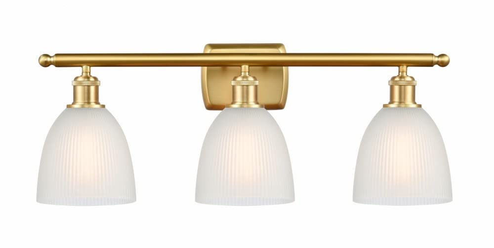 Innovations Lighting 516-3W-SG-G381 Castile 3-Light Bathroom Vanity Fixture - Modern LED Vanity Light for Bathroom, Dressing Room & Makeup Area