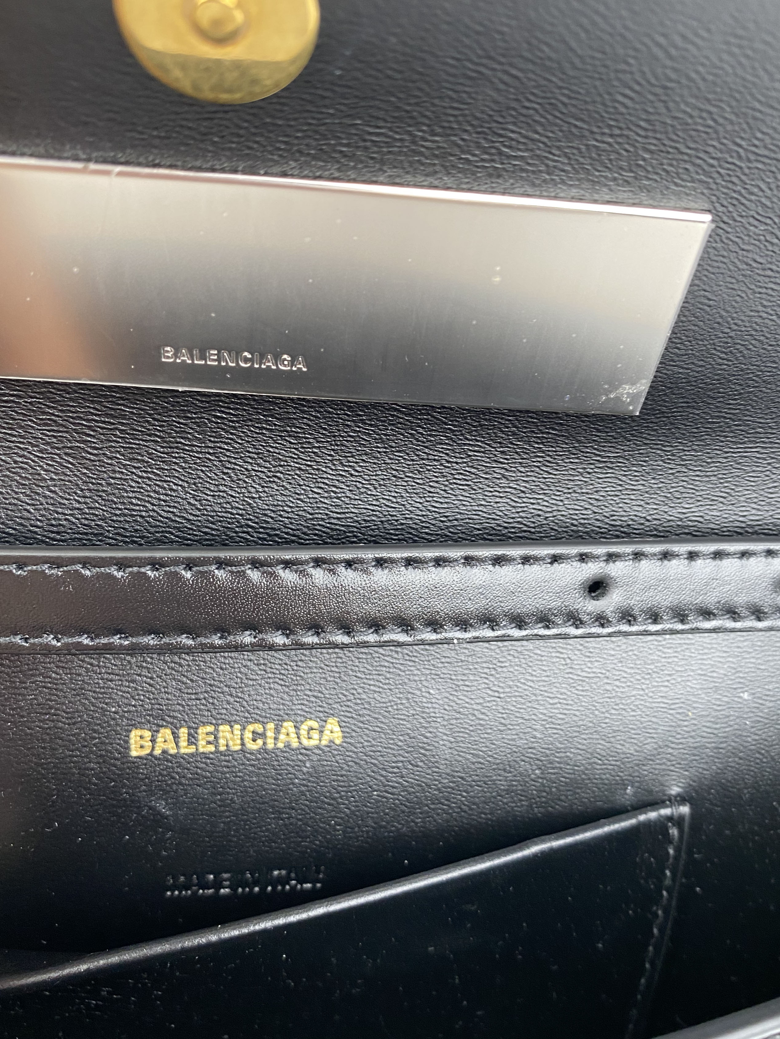 Balenciaga Black Hourglass Baguette Bag - Luxury Designer Handbag for Women | Perfect for Evening Parties, Date Nights & Fashion Events