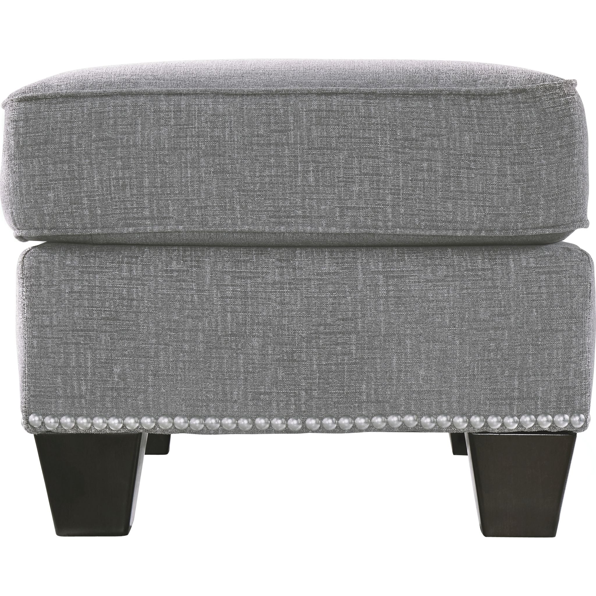 Barrali Ottoman Storage Bench with Tufted Upholstery - Modern Footrest Pouf for Living Room, Bedroom & Entryway - Soft Gray (Fog) - Perfect for Extra Seating & Home Decor