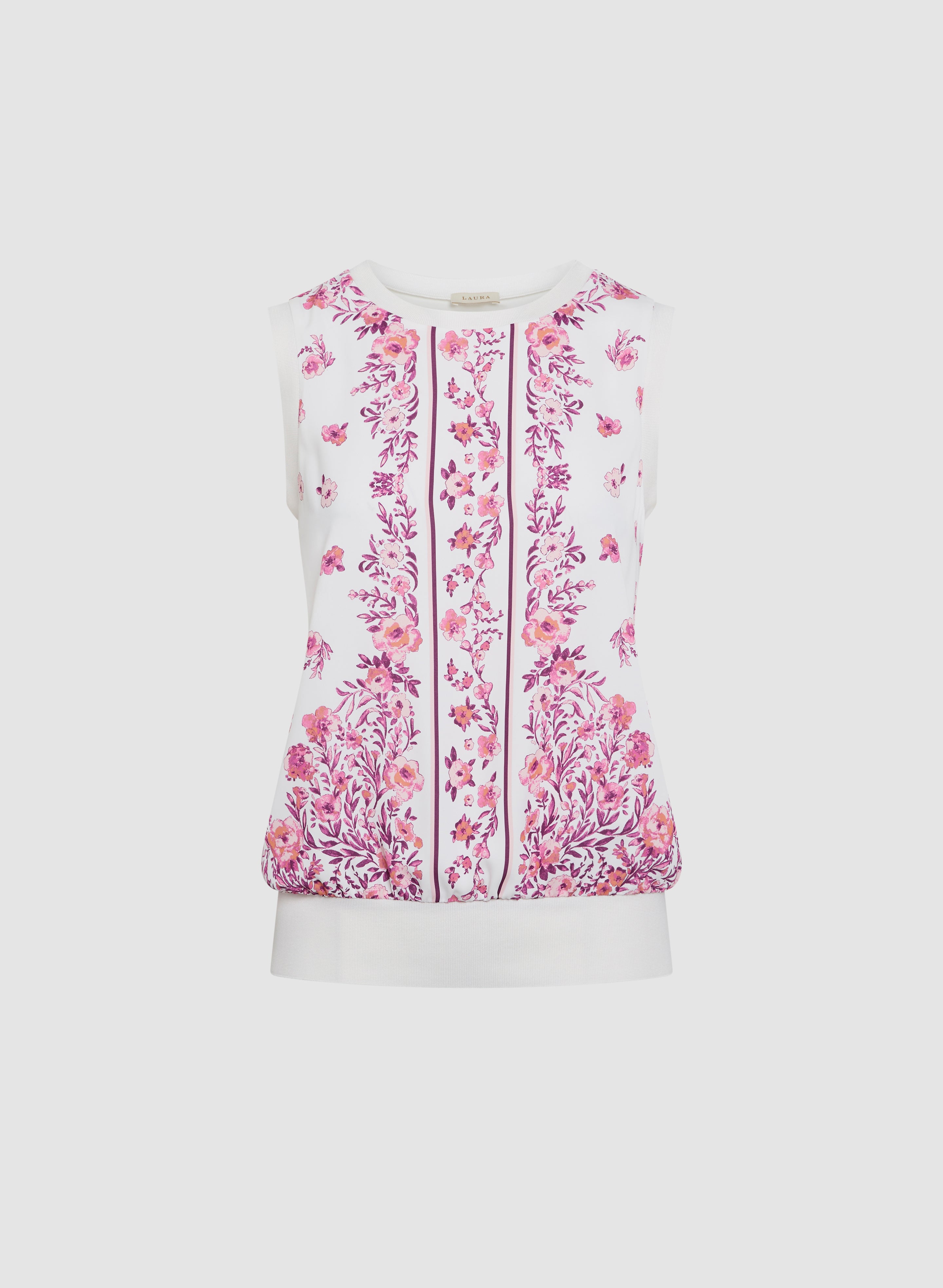 Floral Print Sleeveless Top for Women - Summer Casual Blouse, Beach Vacation Outfit, Party Wear & Date Night Fashion